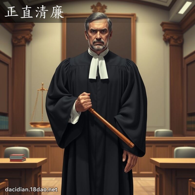 正直清廉 - 国语大辞典配图