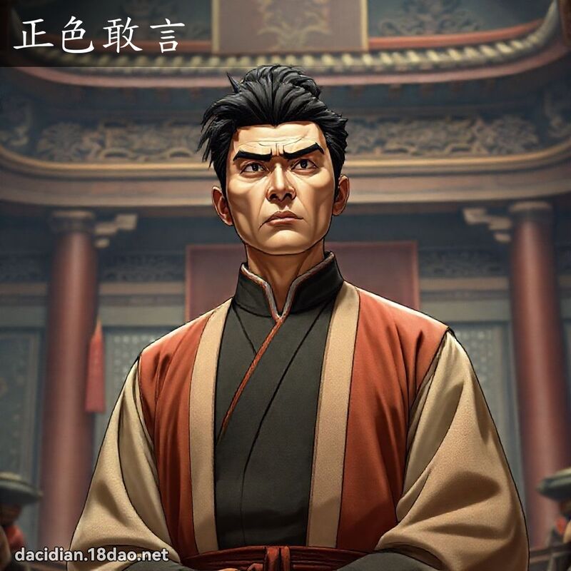 正色敢言 - 國語大辭典配圖