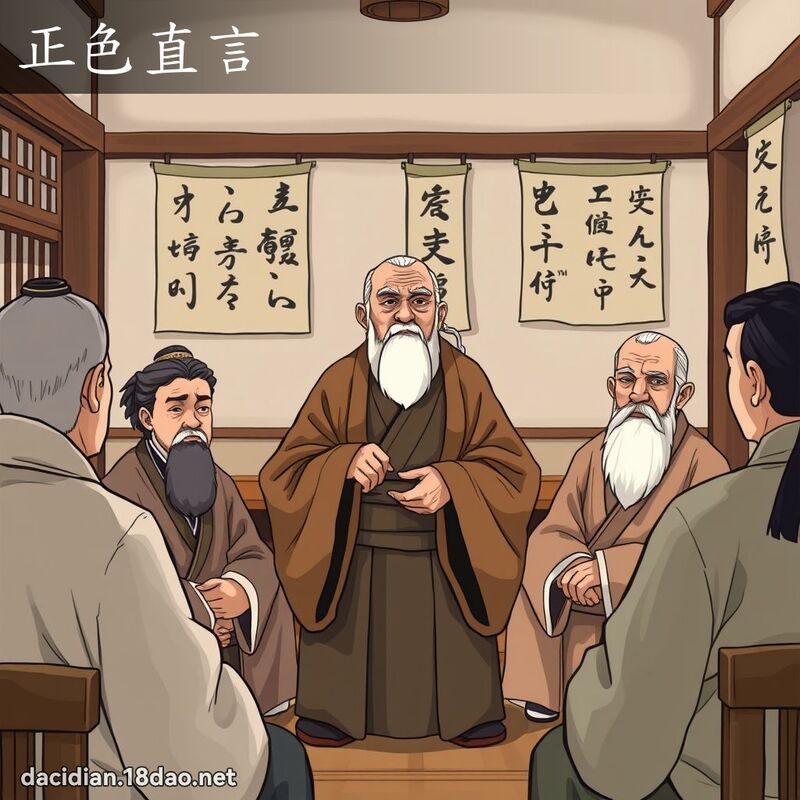正色直言 - 國語大辭典配圖