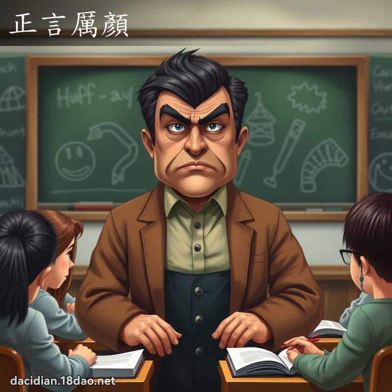 正言厉顏 - 国语大辞典配图