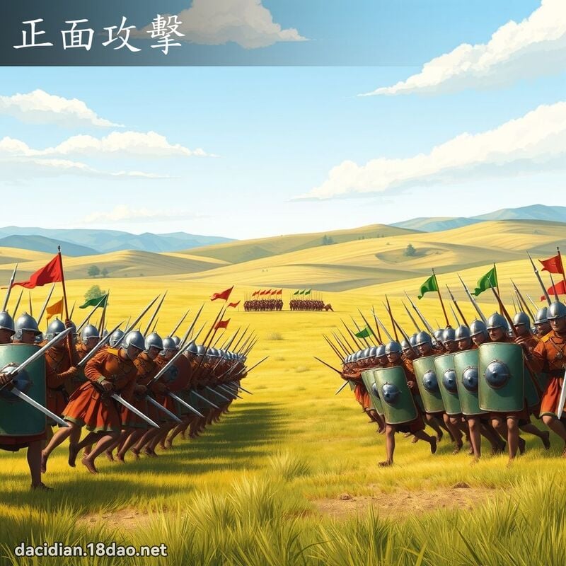正面攻擊 - 國語大辭典配圖