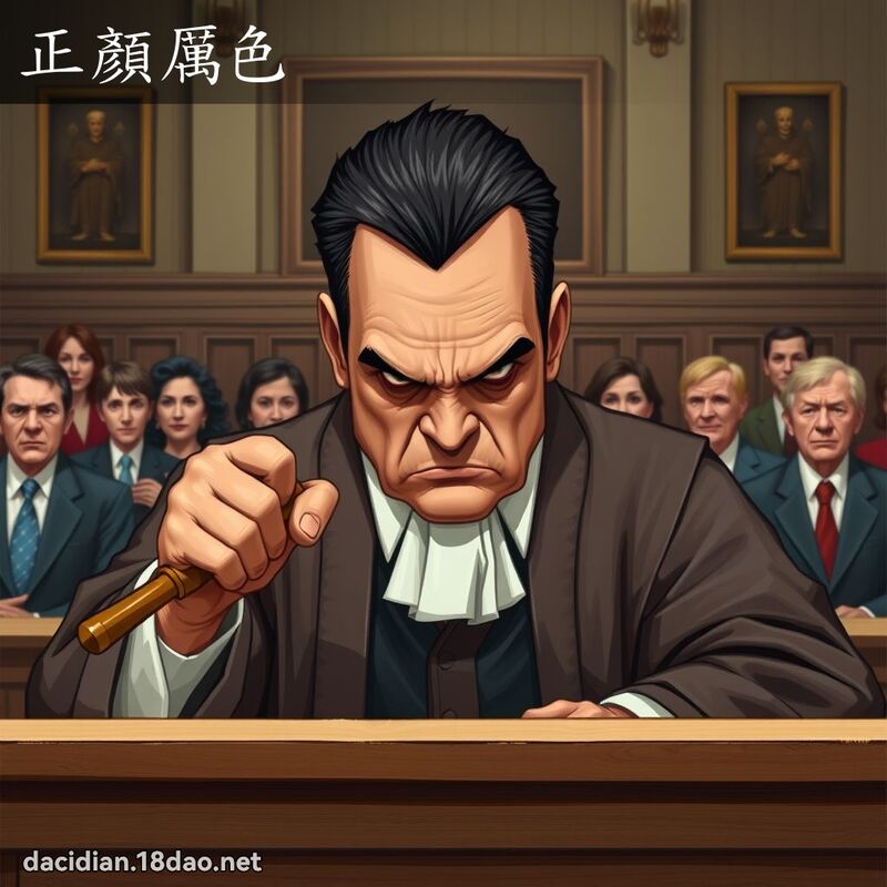 正顏厲色 - 國語大辭典配圖