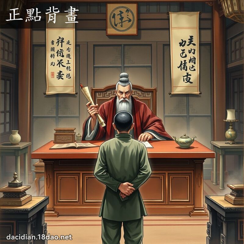 正點背畫 - 國語大辭典配圖