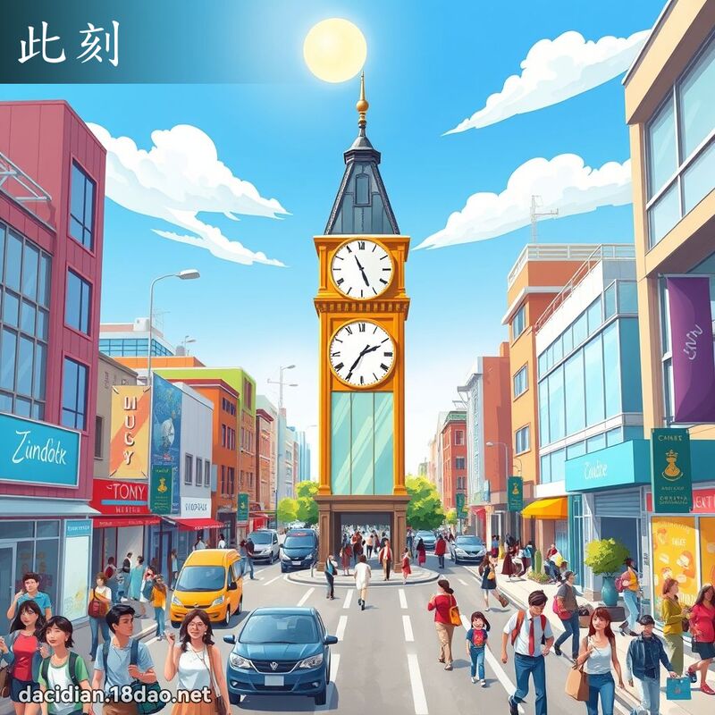 此刻 - 国语大辞典配图