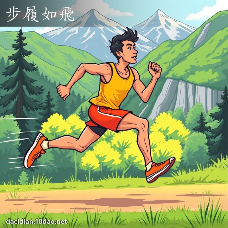 步履如飛 - 國語大辭典配圖