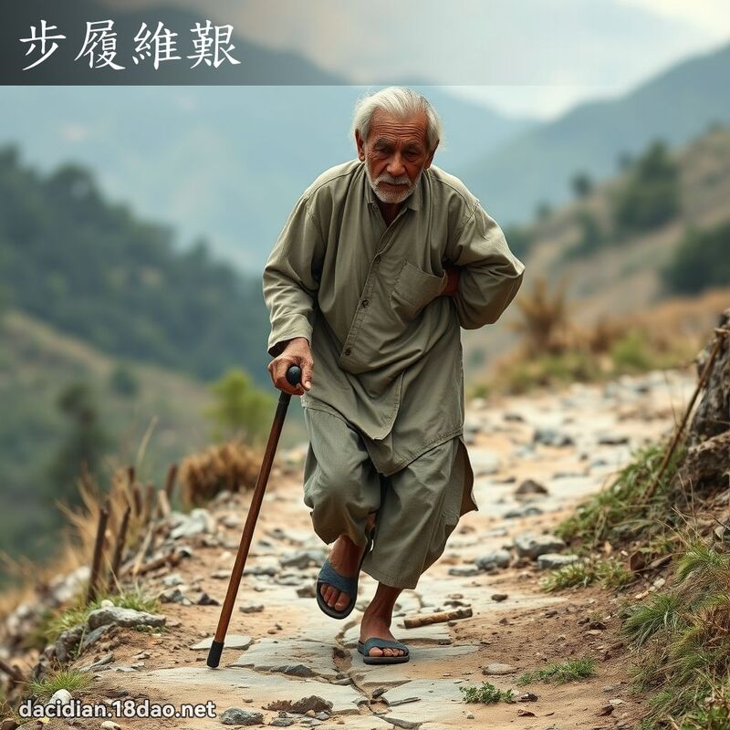 步履維艱 - 國語大辭典配圖