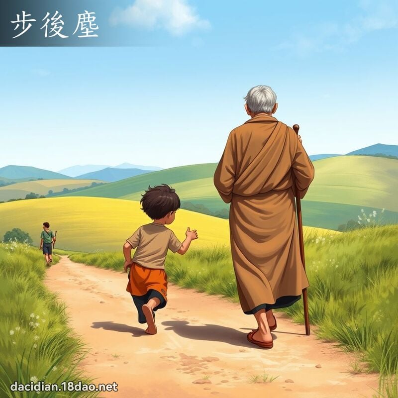步後塵 - 國語大辭典配圖
