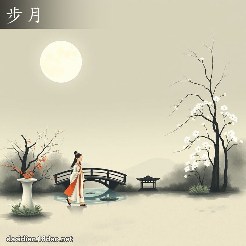 步月 - 國語大辭典配圖