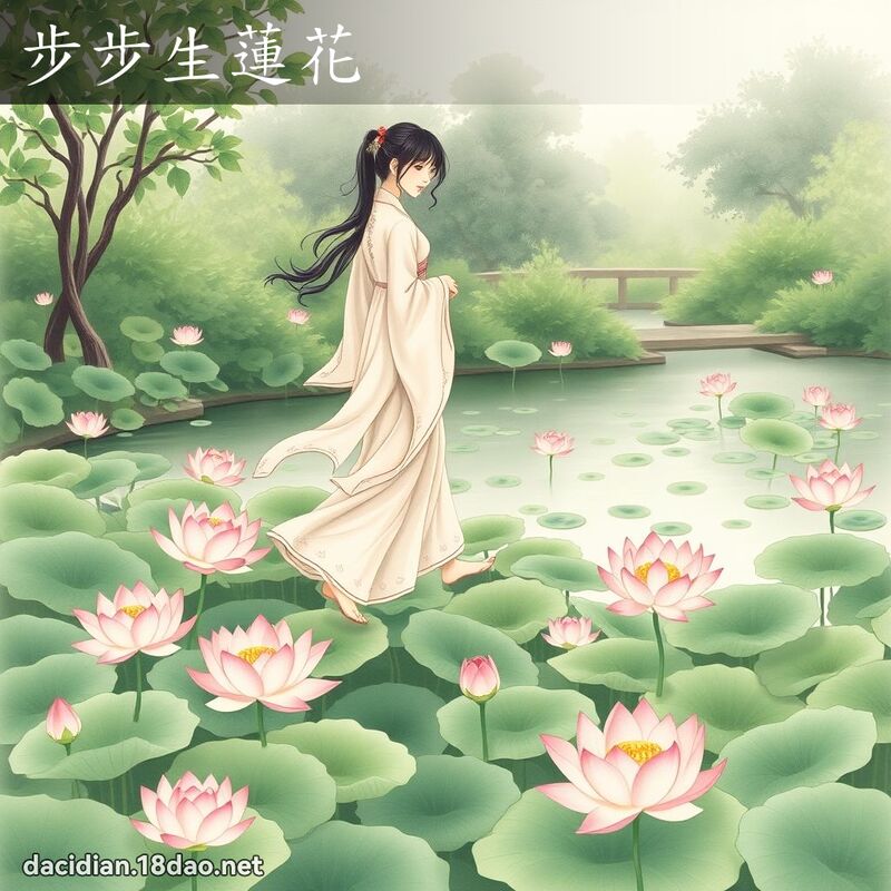 步步生蓮花 - 國語大辭典配圖
