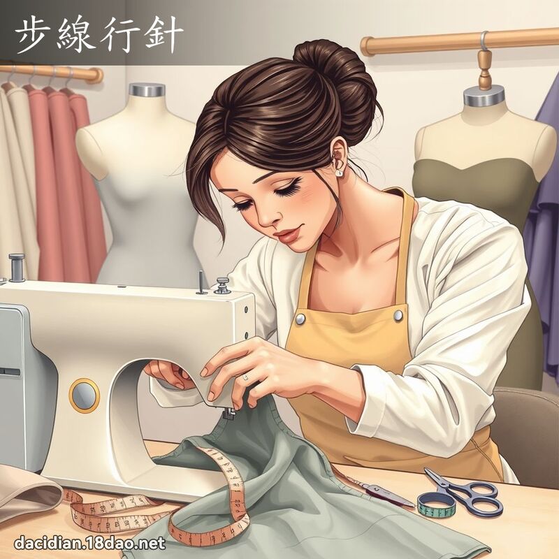 步線行針 - 國語大辭典配圖