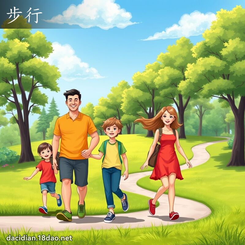 步行 - 國語大辭典配圖
