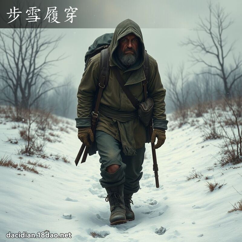 步雪履穿 - 国语大辞典配图