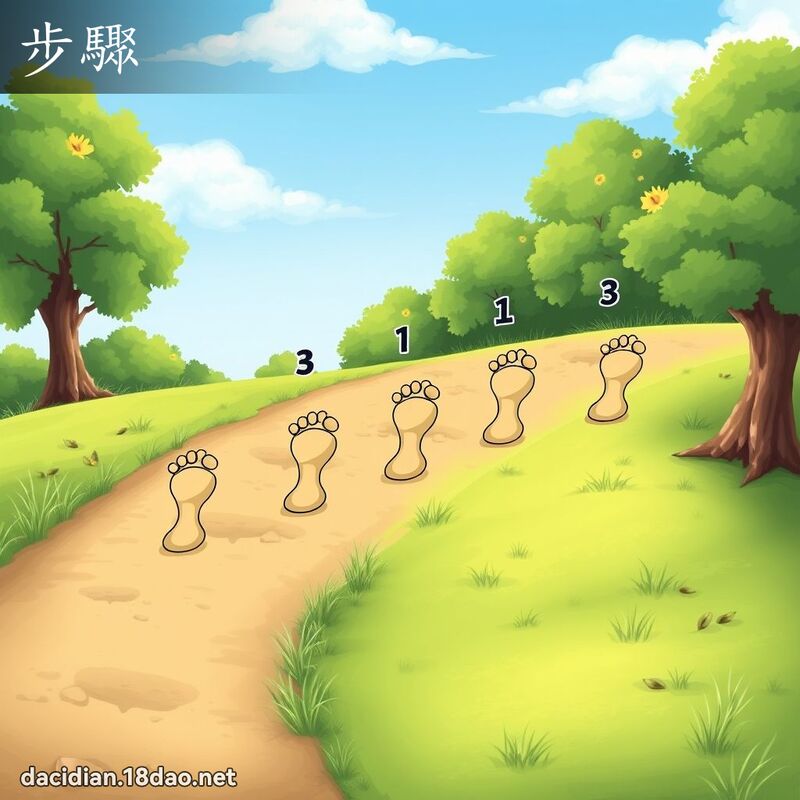 步驟 - 國語大辭典配圖