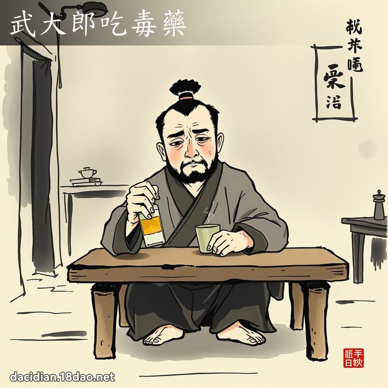 武大郎吃毒藥 - 國語大辭典配圖