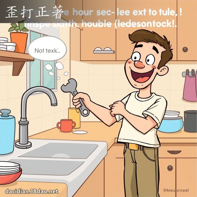 歪打正著 - 国语大辞典配图