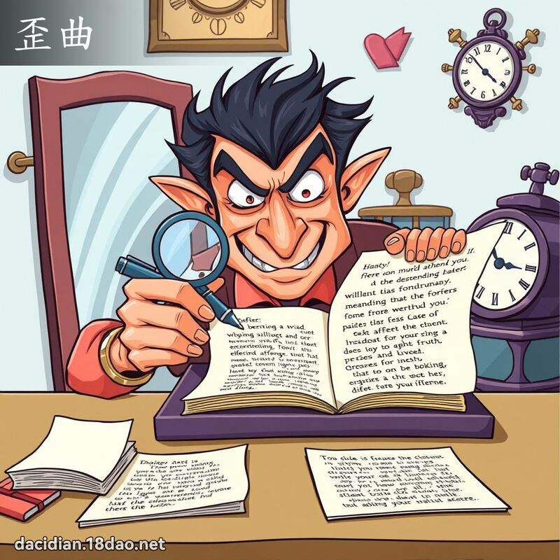歪曲 - 国语大辞典配图