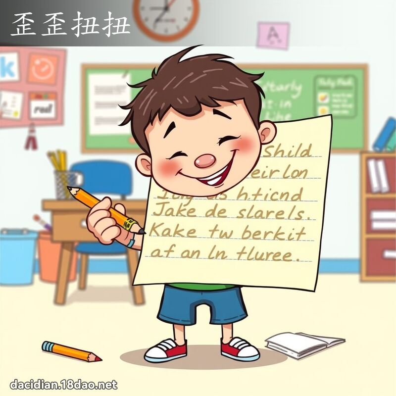 歪歪扭扭 - 國語大辭典配圖