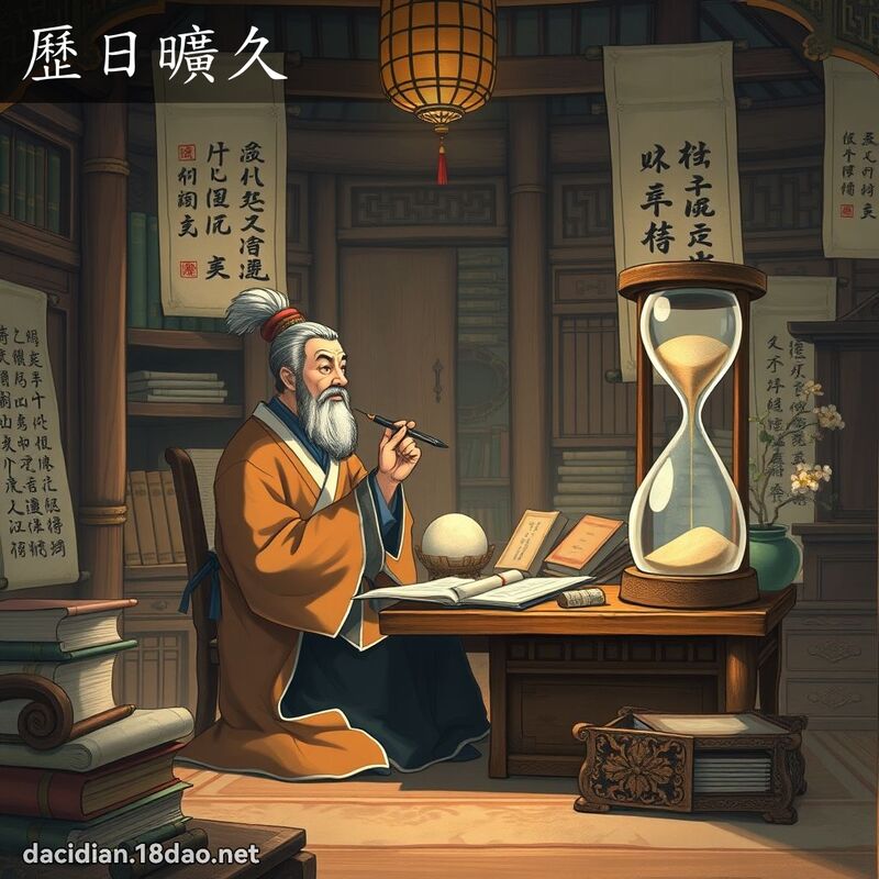 歷日曠久 - 國語大辭典配圖