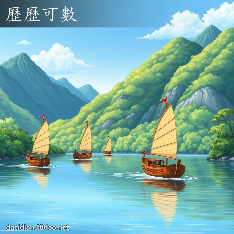 歷歷可數 - 國語大辭典配圖