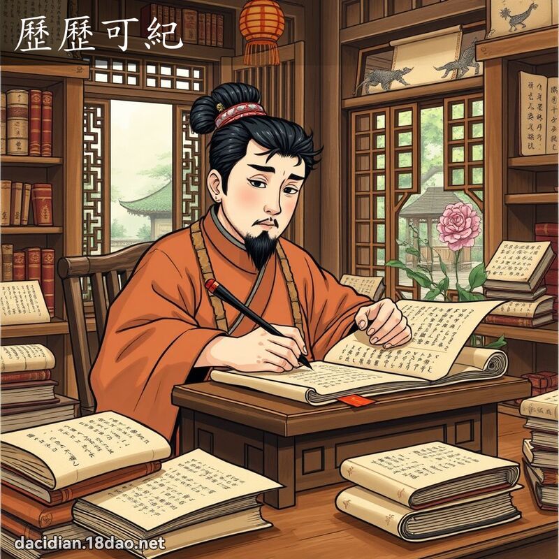 歷歷可紀 - 國語大辭典配圖