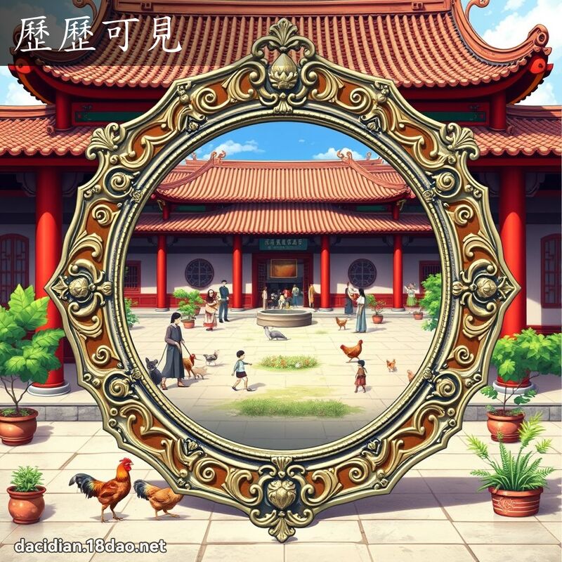 歷歷可見 - 國語大辭典配圖