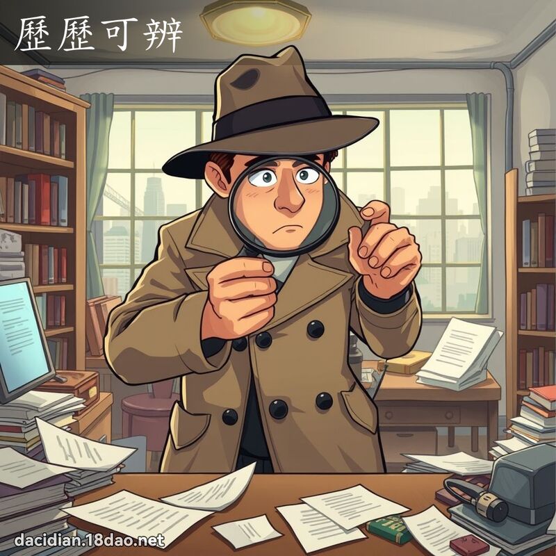 歷歷可辨 - 國語大辭典配圖