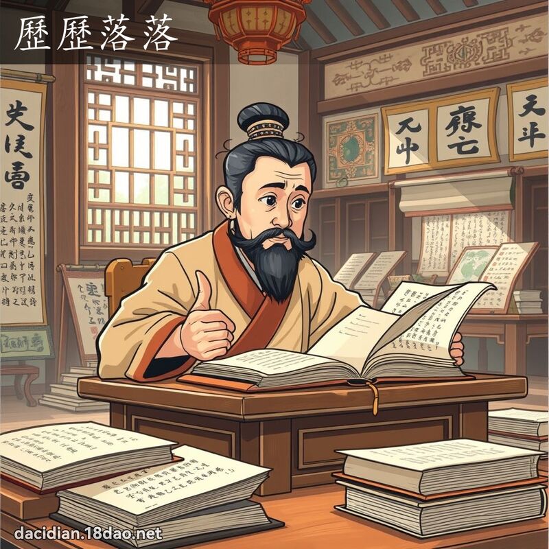 歷歷落落 - 國語大辭典配圖