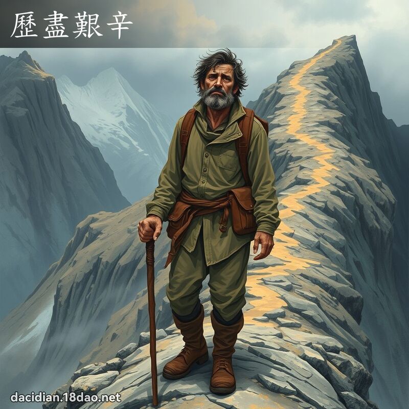 歷盡艱辛 - 國語大辭典配圖