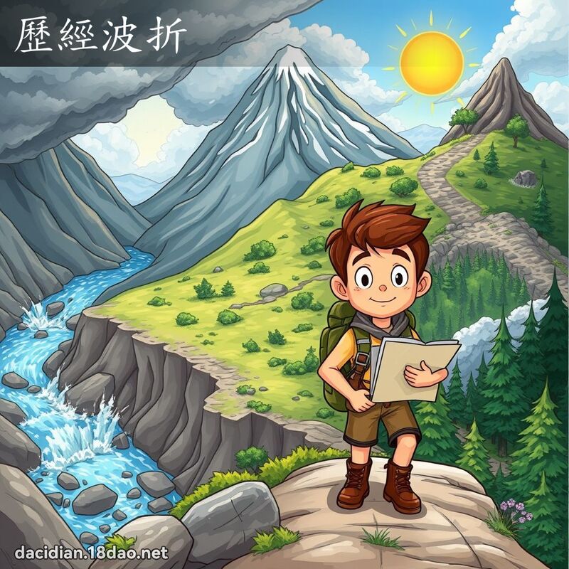歷經波折 - 國語大辭典配圖