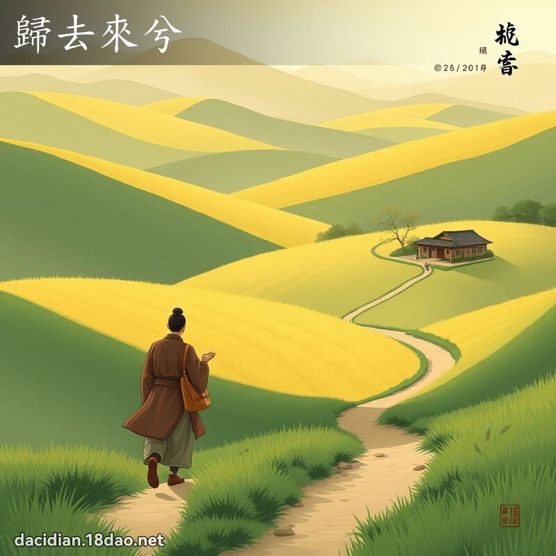 歸去來兮 - 國語大辭典配圖