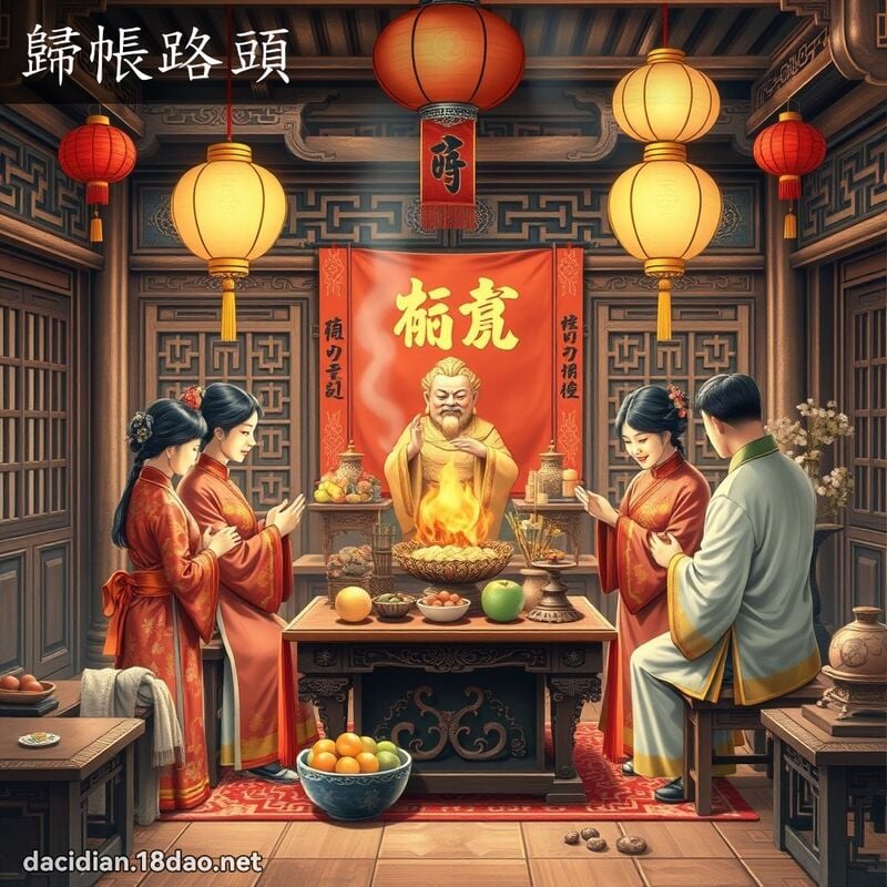 歸帳路頭 - 國語大辭典配圖
