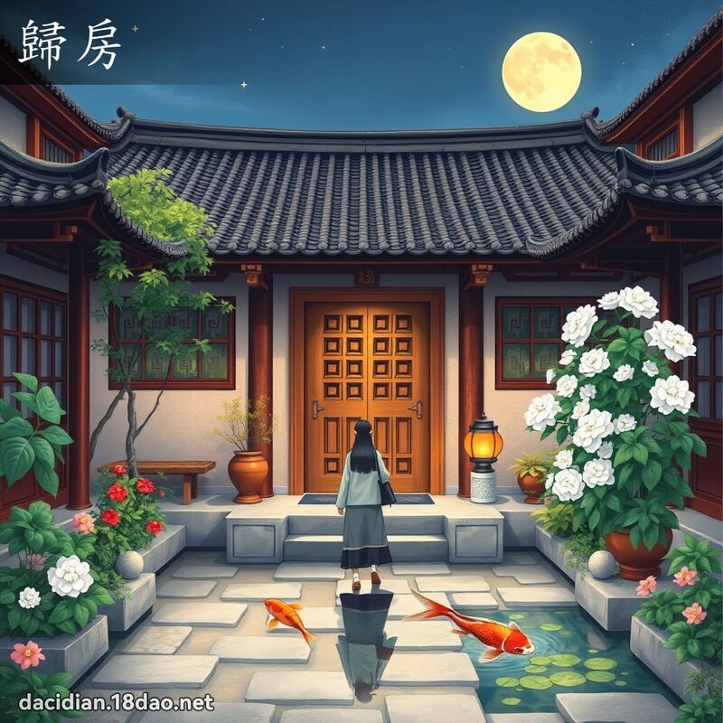 歸房 - 國語大辭典配圖