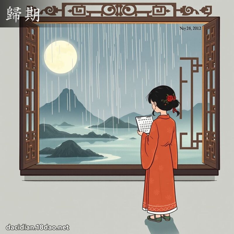歸期 - 國語大辭典配圖