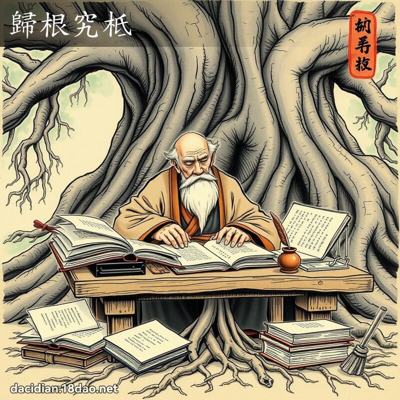 歸根究柢 - 國語大辭典配圖