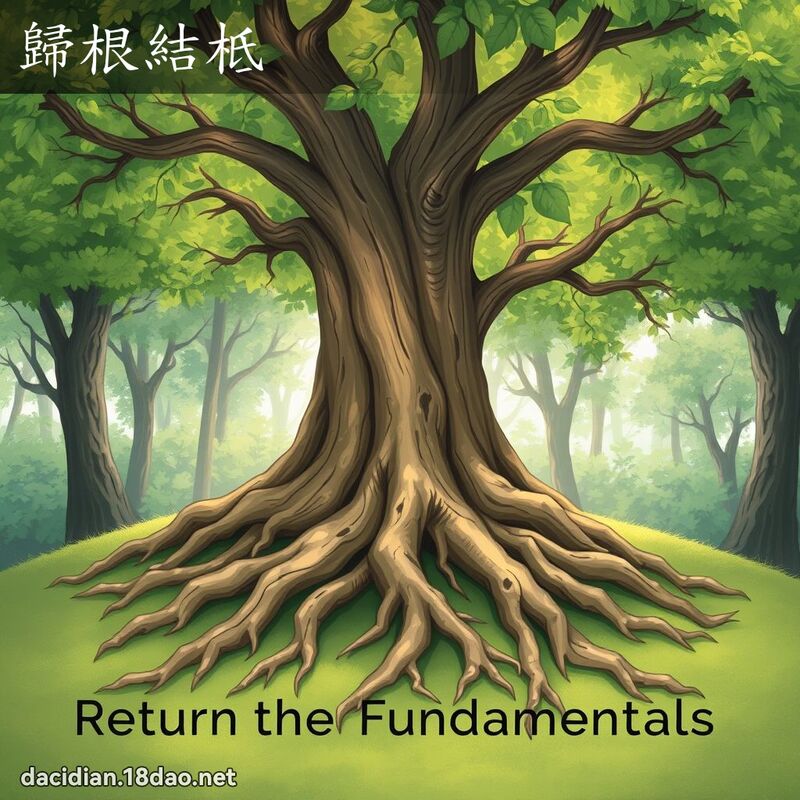 歸根結柢 - 國語大辭典配圖