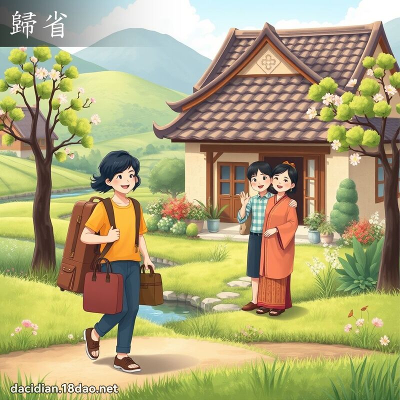 归省 - 国语大辞典配图