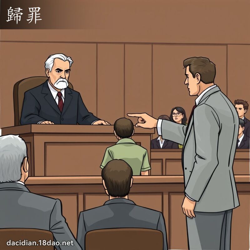 歸罪 - 國語大辭典配圖