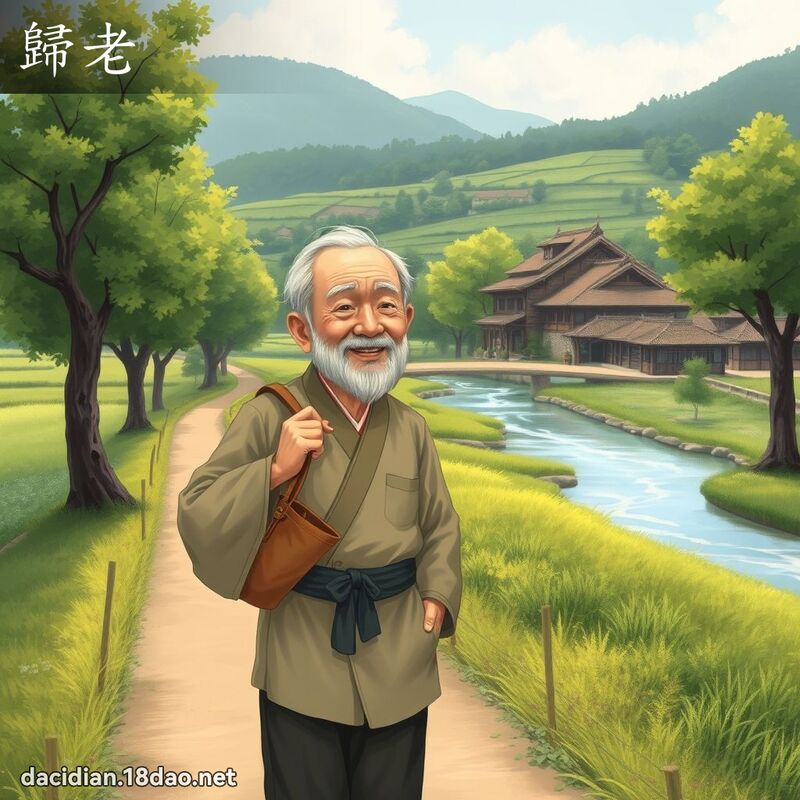 归老 - 国语大辞典配图