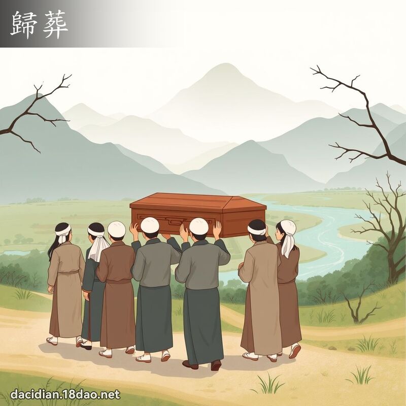 归葬 - 国语大辞典配图