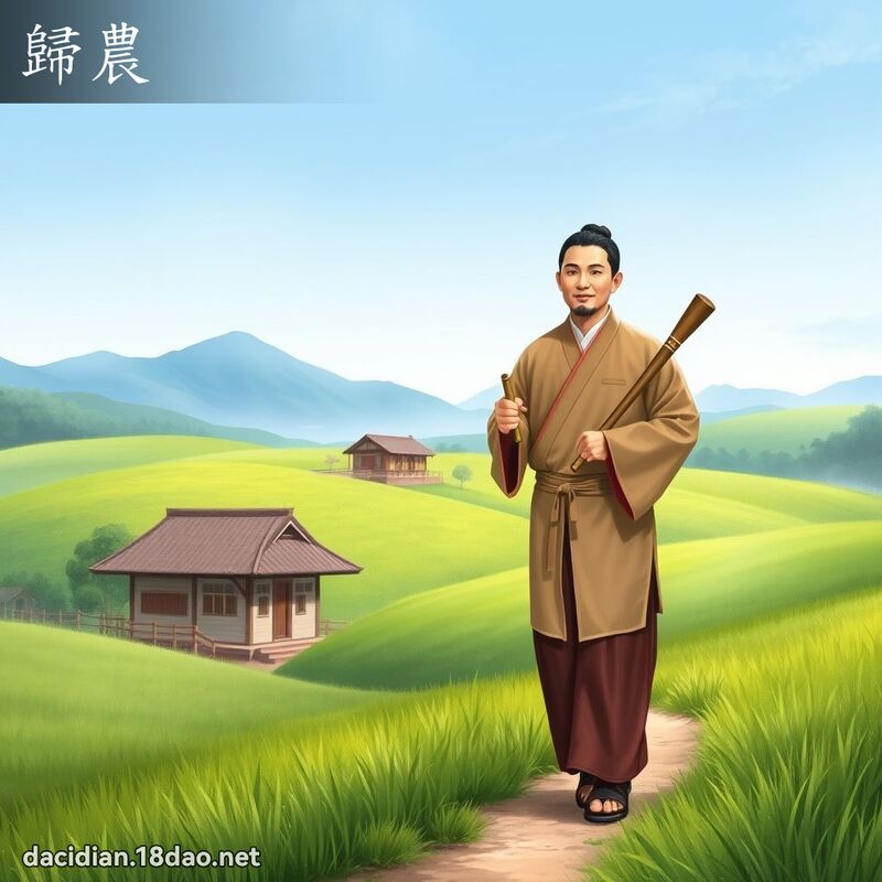 歸農 - 國語大辭典配圖