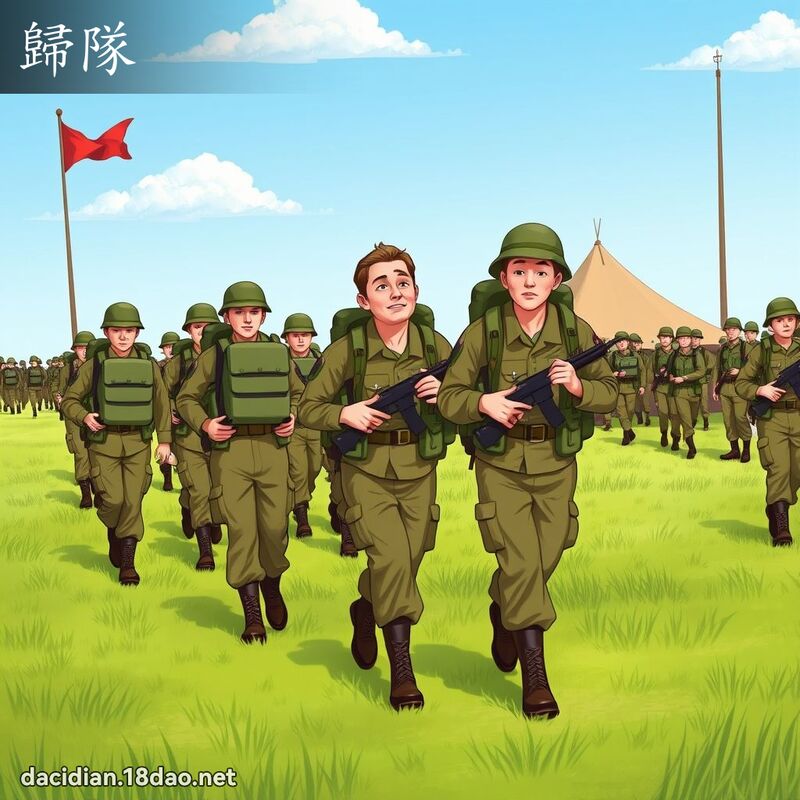 歸隊 - 國語大辭典配圖