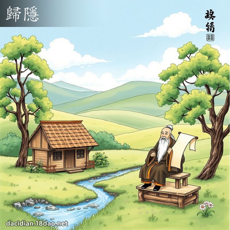 歸隱 - 國語大辭典配圖