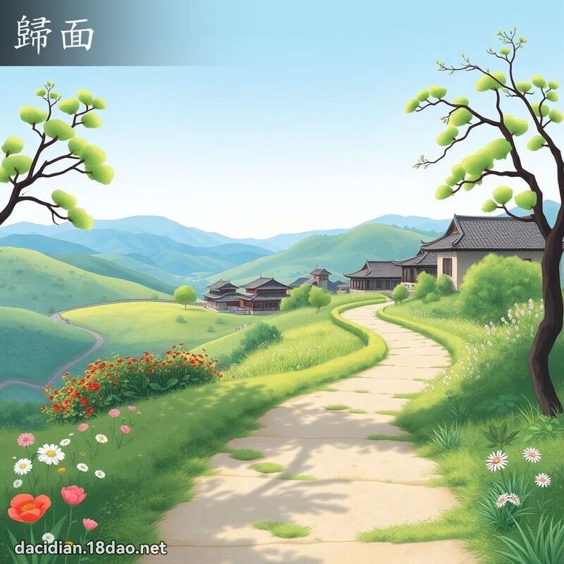 歸面 - 國語大辭典配圖