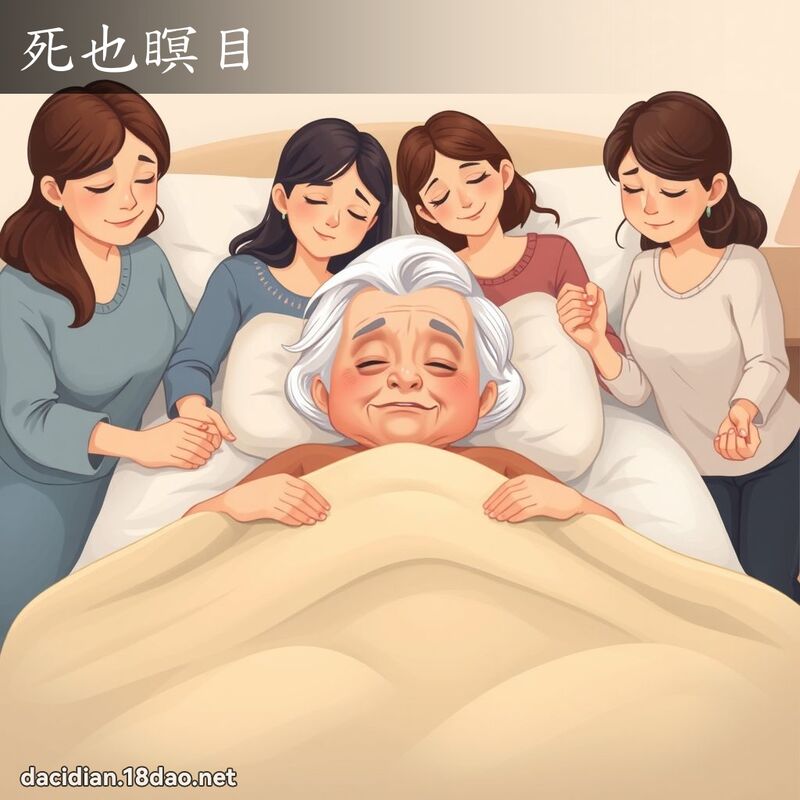 死也瞑目 - 國語大辭典配圖