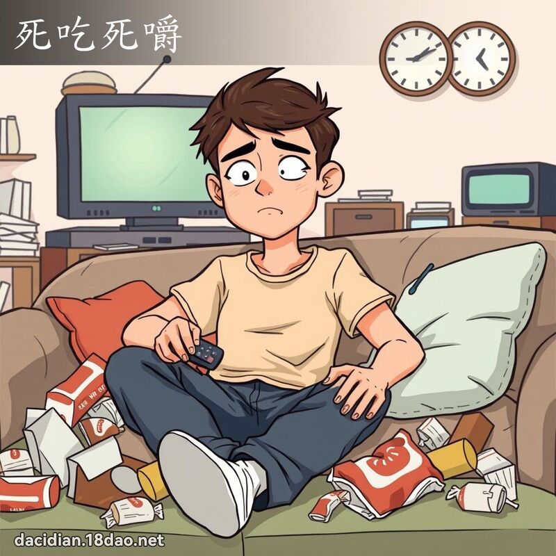 死吃死嚼 - 國語大辭典配圖