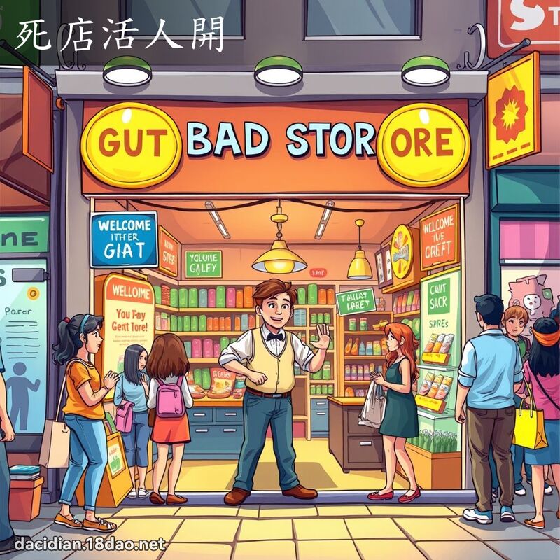 死店活人開 - 國語大辭典配圖