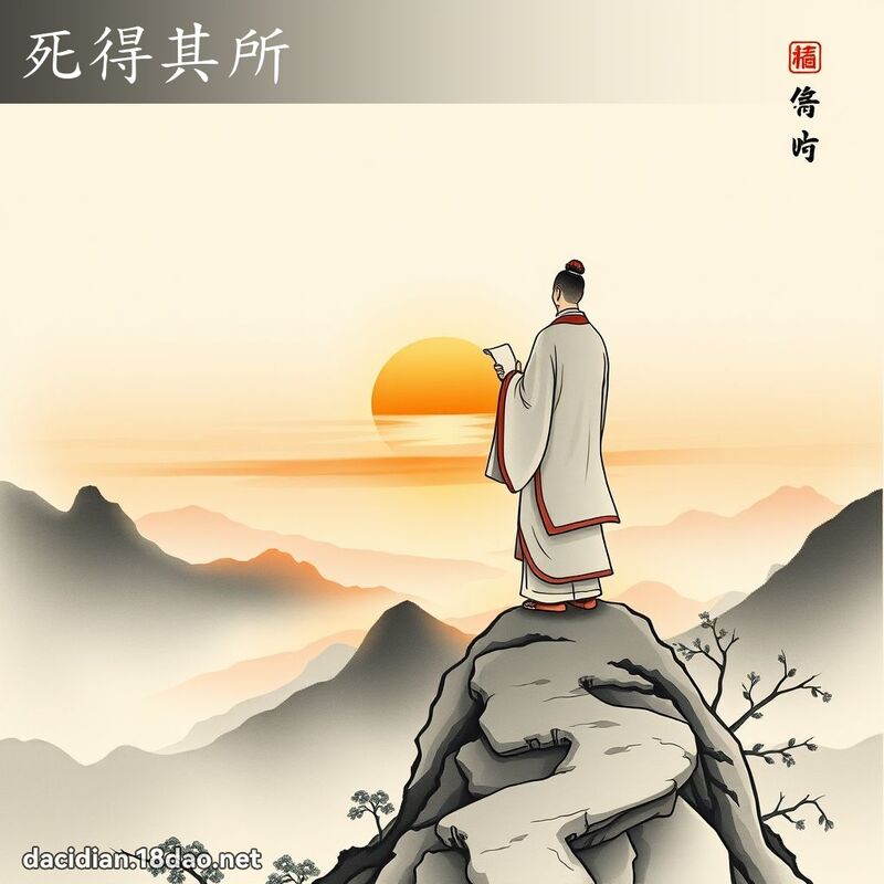 死得其所 - 国语大辞典配图