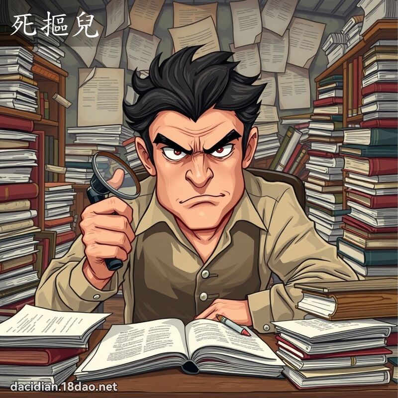 死摳兒 - 國語大辭典配圖