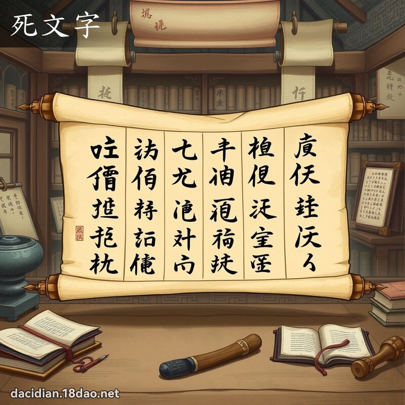 死文字 - 國語大辭典配圖