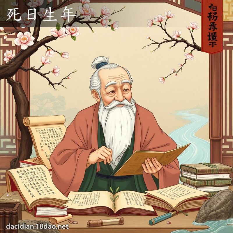 死日生年 - 國語大辭典配圖